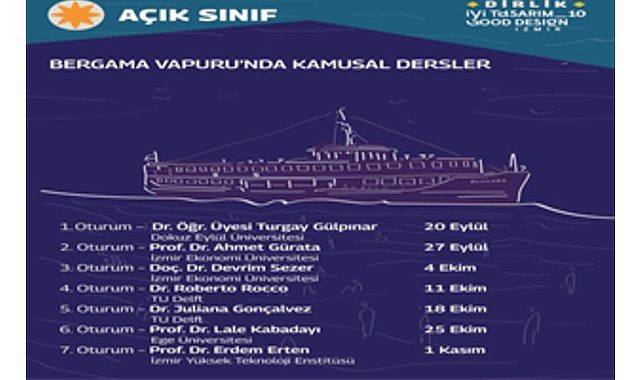 İzmir İyi Tasarım İzmir 10. Yıl: Dirlik Temasıyla Kentsel Tasarım Atölyeleri ve Bergama Vapuru’nda Kamusal Dersler