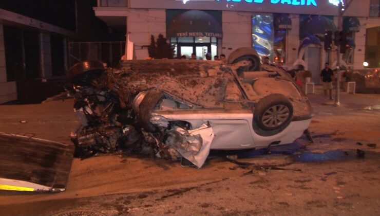 Küçüksu Caddesi’nde Akşam Kazası: Otomobil İETT Otobüsüne Çarptı