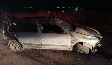 Siverek-Çermik Karayolunda Şarampole Devrilen Otomobilde Şüpheli Direksiyon Hatası